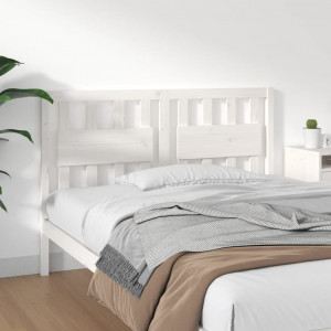 Cabecero de cama madera maciza de pino blanco 145.5x4x100 cm D