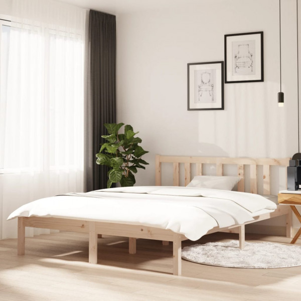 Estrutura de cama em madeira maciça 120x190 cm D