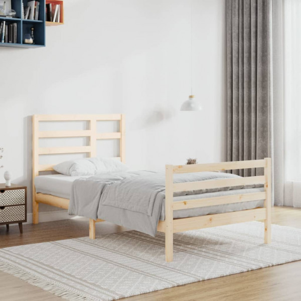 Estrutura de cama em madeira maciça 90x200 cm D