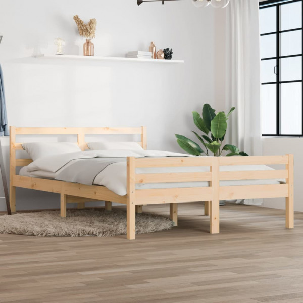 Estrutura de cama de madeira maciça 120x200 cm D