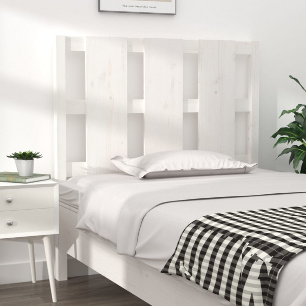 Cabecero de cama madera maciza de pino blanco 95.5x4x100 cm Cabecero de cama madera maciza de pino blanco 95.5x4x100 cm D