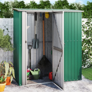 Cobertizo de jardín acero galvanizado verde 180.5x97x209.5 cm D