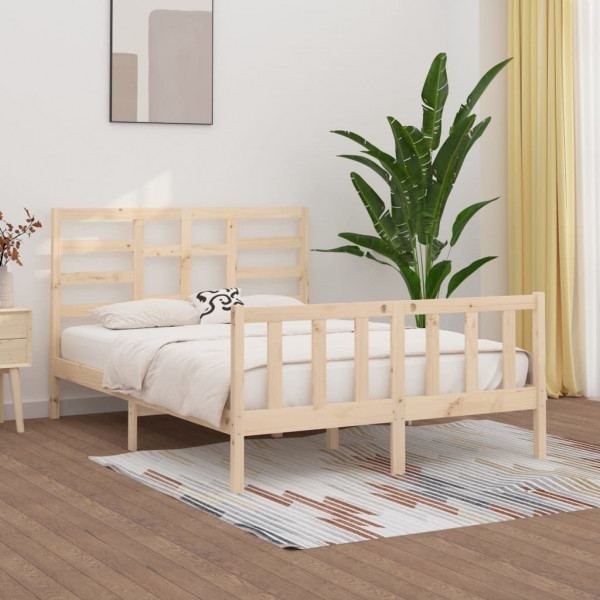 Estrutura de cama de madeira maciça King Size 150x200 cm D