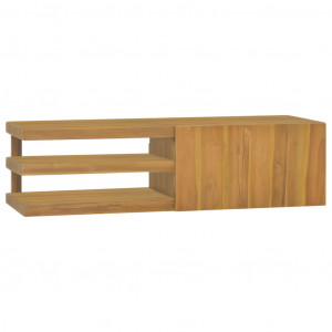 Armario de baño de pared madera maciza de teca 110x40x30 cm D