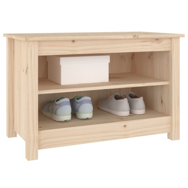 Banco zapatero de madera de pino maciza 70x38x45.5 cm M 5