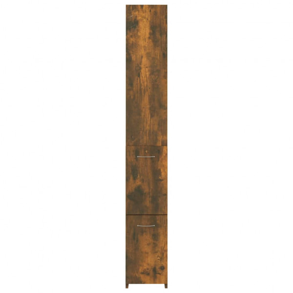 Armario baño madera contrachapada roble ahumado 25x26.5x170 cm M 5