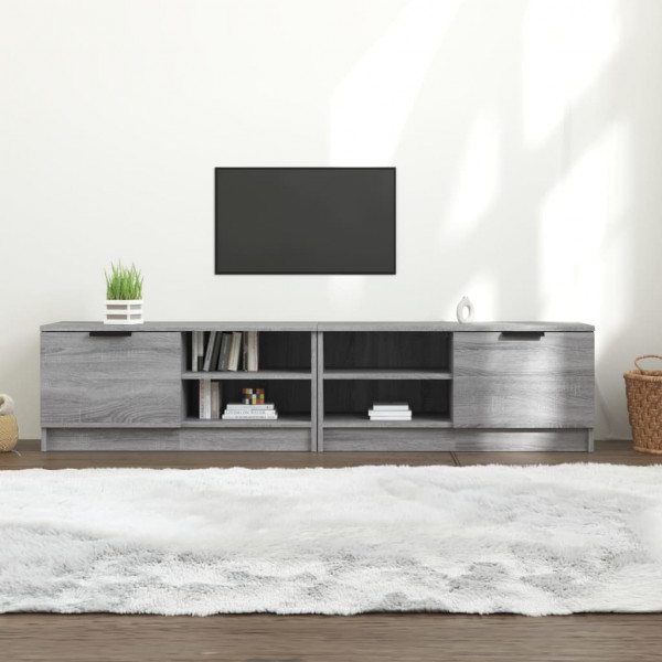 Móveis de TV 2 peças de compensado cinza Sonoma 80x35x36,5 cm D