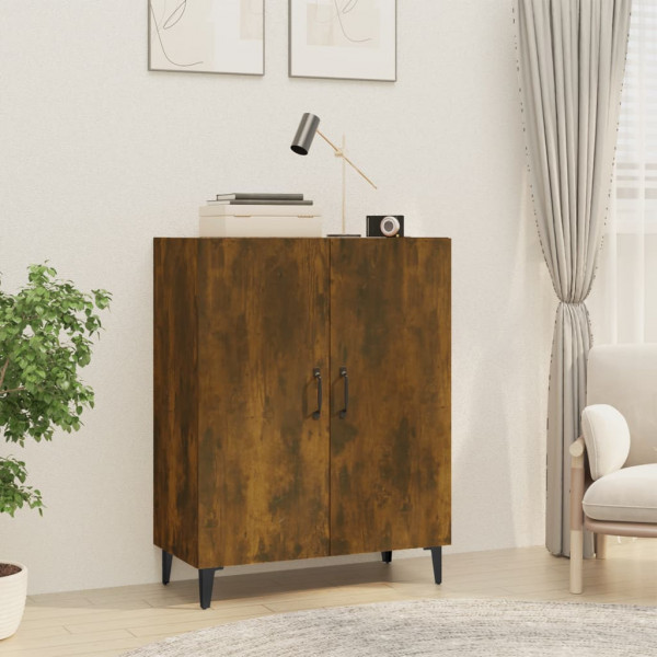 Aparador madera contrachapada color roble ahumado 70x34x90 cm Aparador madera contrachapada color roble ahumado 70x34x90 cm D