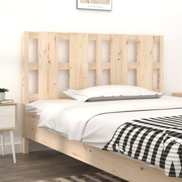 Cabeceira de cama em madeira maciça de pinho 125,5x4x100 cm D