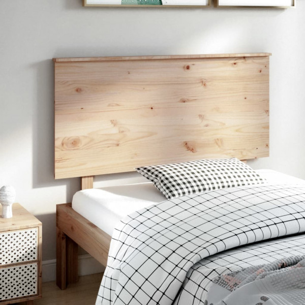 Cabeça de cama madeira maciça de pinho cinza 124x6x82.5 cm D