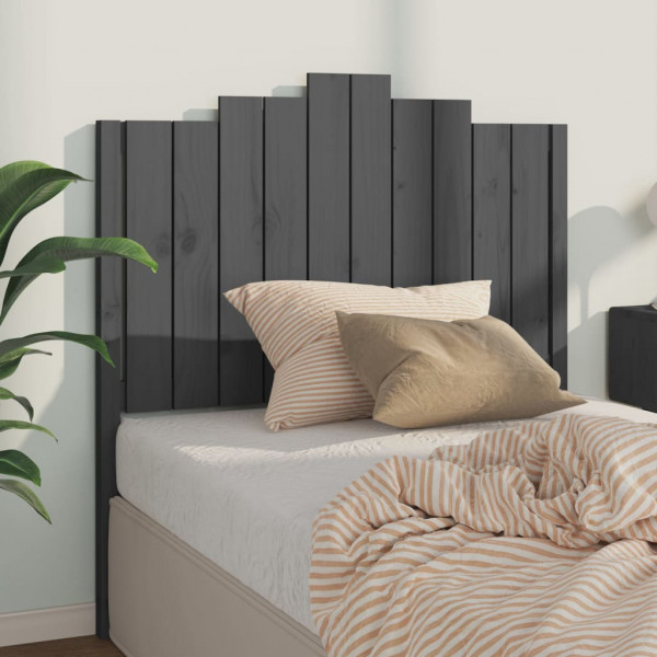 Cabeceira de cama em madeira de pinho maciça cinza 106x4x110 cm D