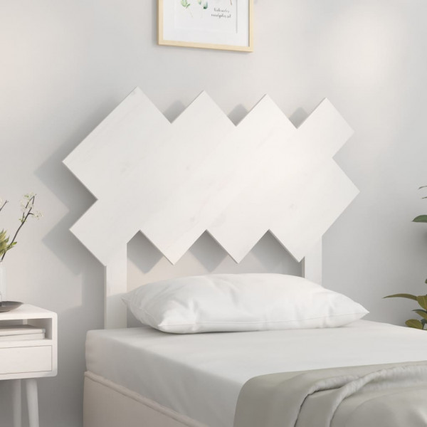 Cabecero de cama madera maciza de pino blanco 92x3x81 cm D