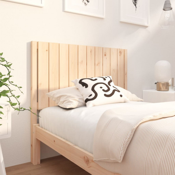 Cabeceira de cama em madeira maciça de pinho 105,5x4x100 cm D