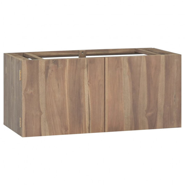 Armário de banho de parede madeira maciça de teca 90x39x40 cm D