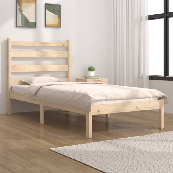 Estrutura de cama em madeira maciça de pinho 75x190 cm D