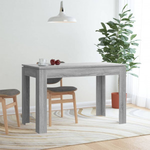 Mesa de comedor madera contrachapada gris Sonoma 120x60x76 cm D