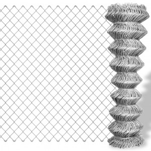 Cerca de tela de arame de aço galvanizado prata 25x1,5 m D