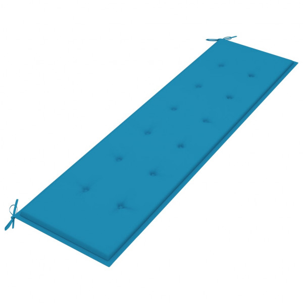 Almofada para banco de jardim tecido Oxford azul 180x50x3 cm D