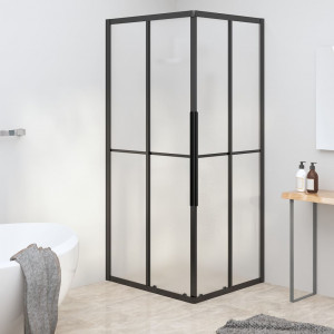 Cabine de duche ESG preta fosca 80x70x180 cm D