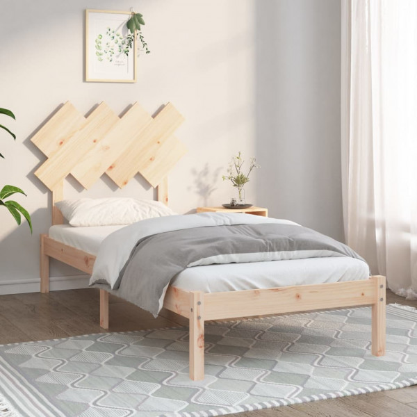 Estrutura de cama de madeira maciça 90x200 cm D