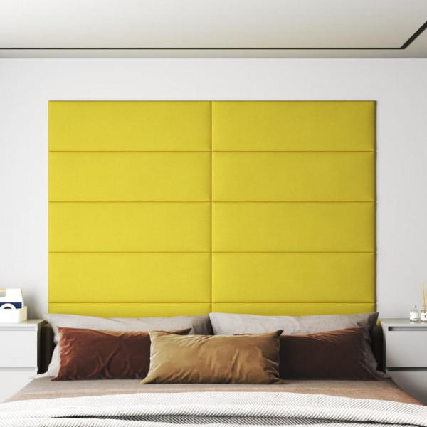 Painéis de parede 12 tecido amarelo un amarelo 90x30 cm 3,24 m² D