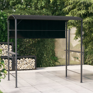 Gazebo com telhado cinza antracite 220x110x200 cm D