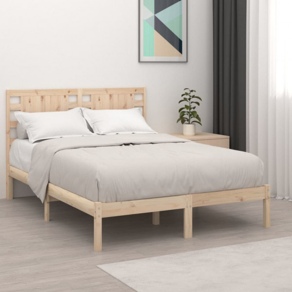 Estrutura de cama madeira maciça dupla pequena 120x190 cm D