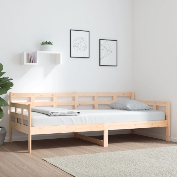 Sofá cama madera maciza de pino 90x200 cm D