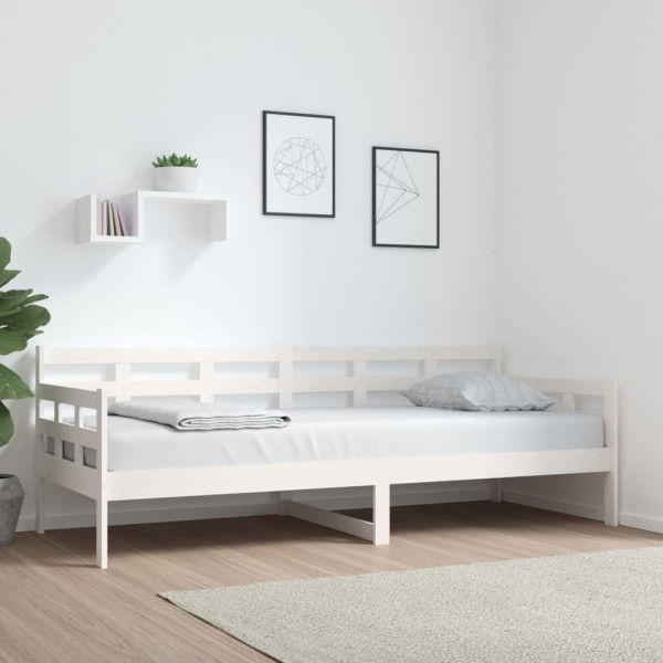 Sofá-cama em madeira maciça de pinho branco 80x200 cm D