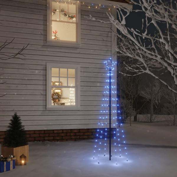 Árbol de Navidad con pincho 108 LED azul 180 cm D