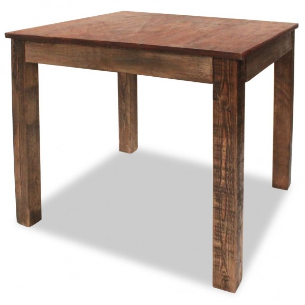 Mesa de comedor de madera maciza reciclada 82x80x76 cm D