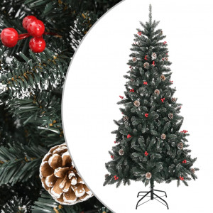 Árbol de Navidad artificial con soporte PVC verde 240 cm D