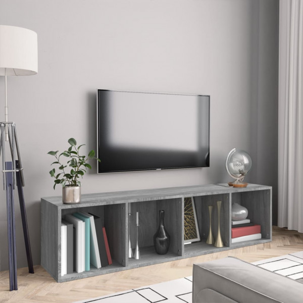 Móvel TV / estante de madeira cinza Sonoma 143x30x36 cm D