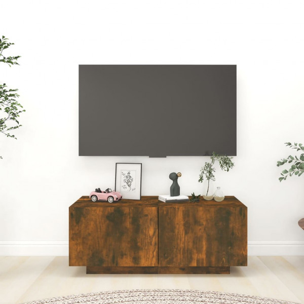 Mobiliário para TV madeira contraplacada carvalho fumado 100x35x40 cm D