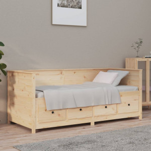 Sofá cama de madera maciza de pino 100x200 cm D