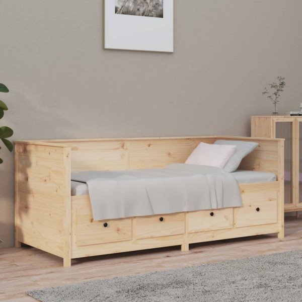 Sofá cama madera maciza de pino 90x190 cm D