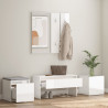 Set de muebles de recibidor madera contrachapada blanco brillo - referencia  Mqm-3082059