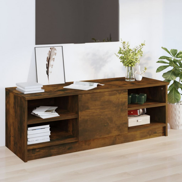 Mueble de TV madera contrachapada roble ahumado 102x35.5x36.5cm D