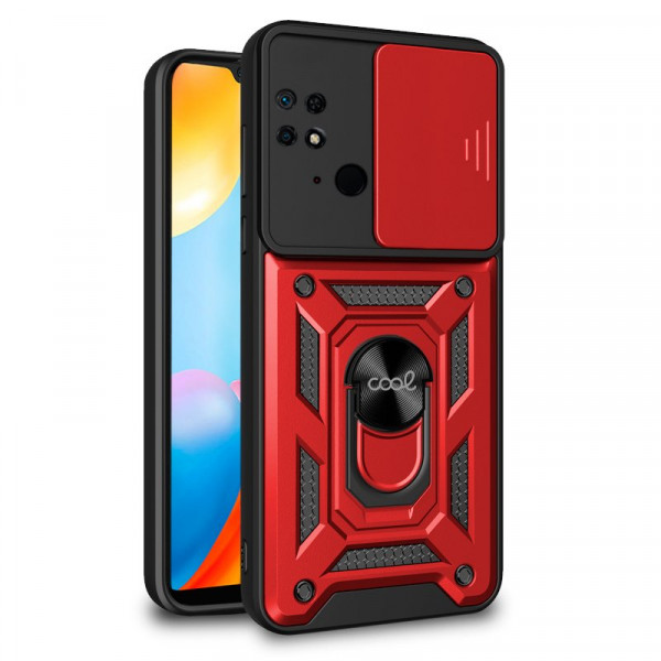 Carcaça COOL para Xiaomi Redmi 10C Anel duro vermelho D