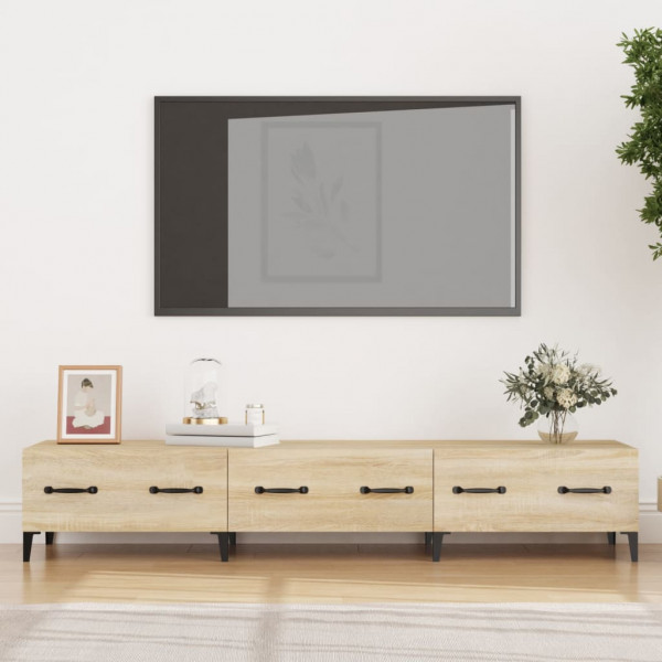 Móvel TV em compensado de carvalho Sonoma 150x34,5x30 cm D