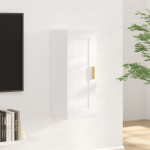 Armario de pared madera contrachapada blanco 35x34x90 cm D
