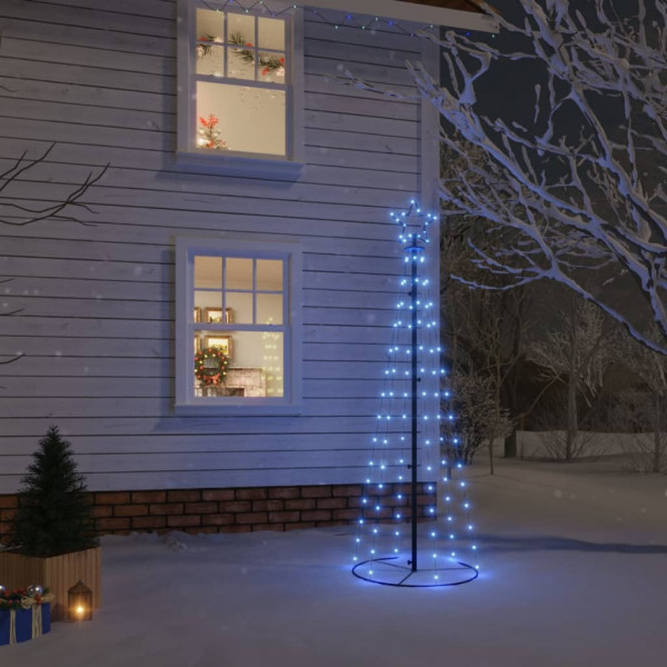Árvore de Natal cônica 108 LED azul 70x180 cm D