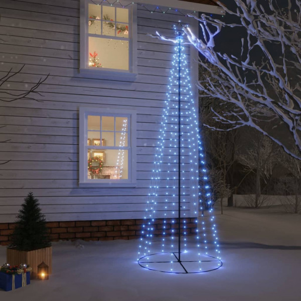 Árbol de Navidad cónico 310 LED azul 100x300 cm D