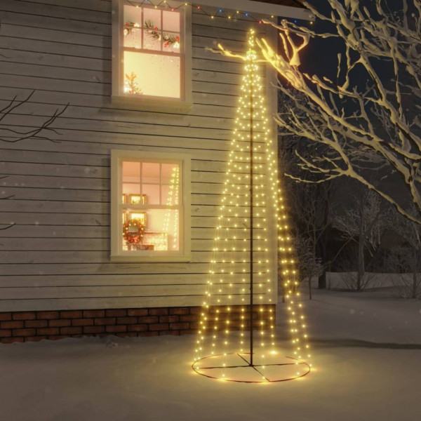 Árvore de Natal cônica 732 LEDs brancos quentes 160x500 cm D
