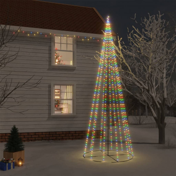 Árbol de Navidad cónico 732 LEDs de colores 160x500 cm D