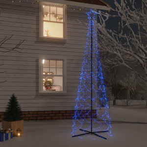 Árbol de Navidad cónico 500 LED azul 100x300 cm D