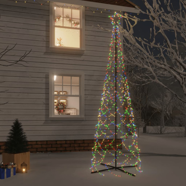 Árbol de Navidad cónico 500 LED de colores 100x300 cm D