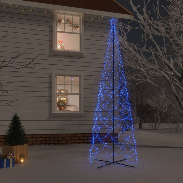 Árbol de Navidad cónico 1400 LED azul 160x500 cm D