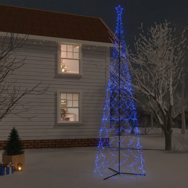 Árbol de Navidad cónico 3000 LED azul 230x800 cm D