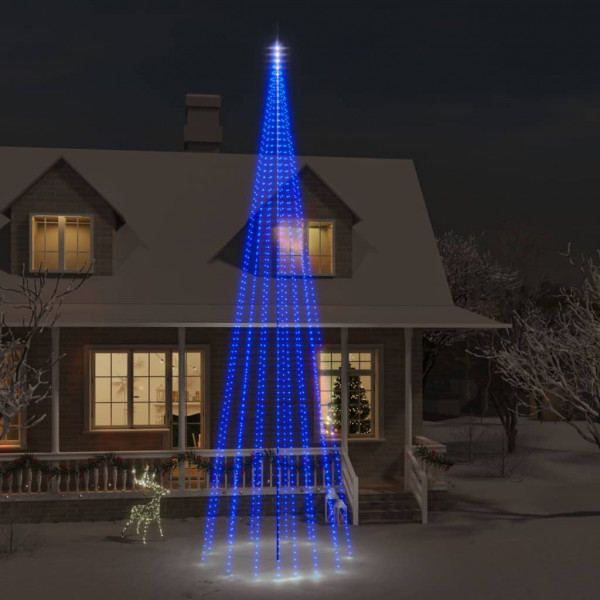 Árvore de Natal em mastro 1134 LED azul 800 cm D